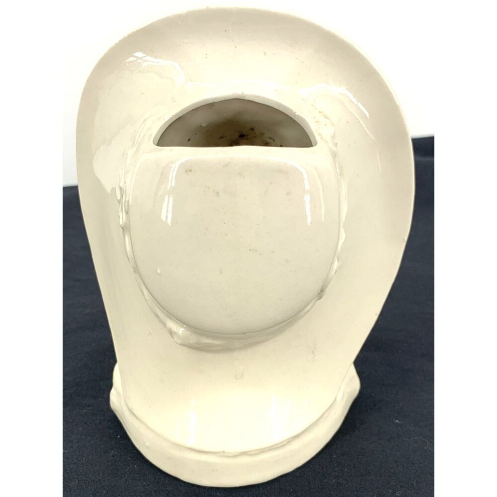 Head Vase Art Nouveau Style Ceramic Planter Mid 20th Century Japan 6.25" - Picture 4 of 8